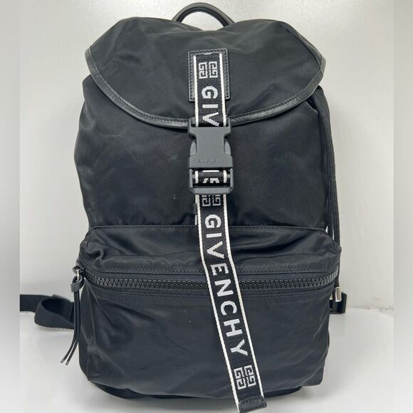 Givenchy Light 3 Backpack Nylon With Leather Trim Black - Picture 1 of 12